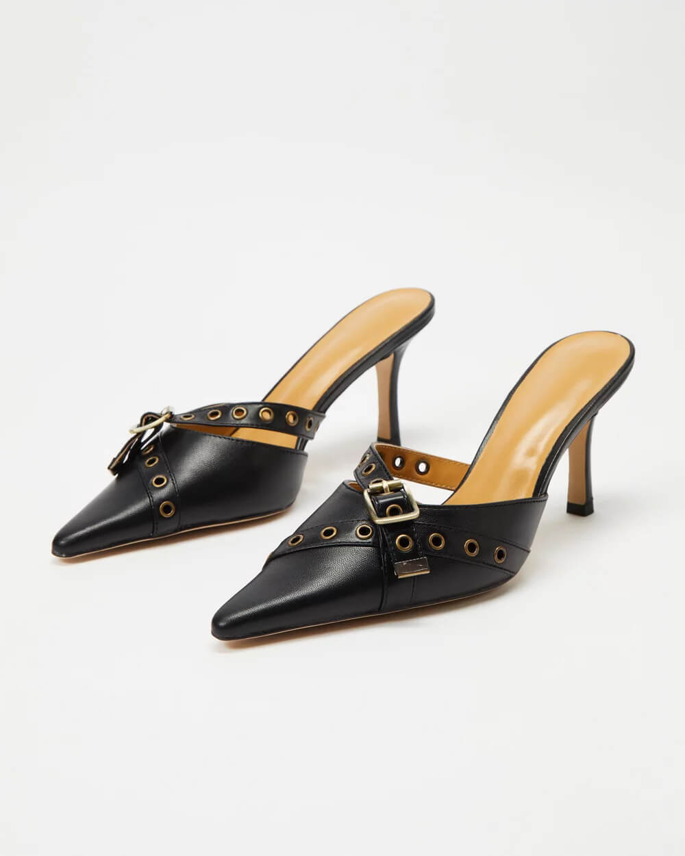 Madora Point-Toe Black Heel
